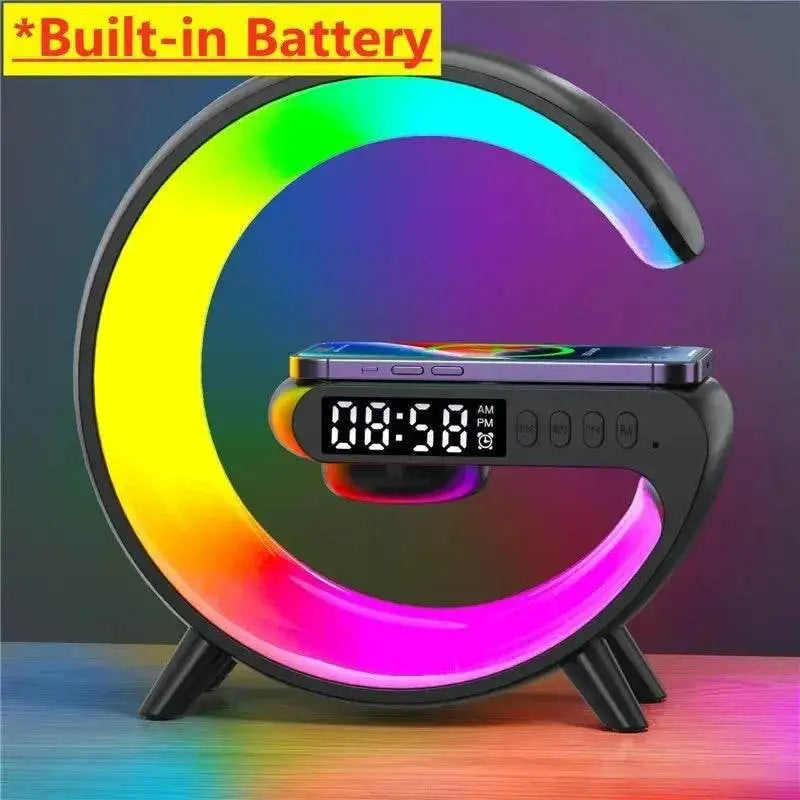 Wireless Charger - 15W Eco Speaker RGB Clock | 2025 - Iron Phoenix GHG