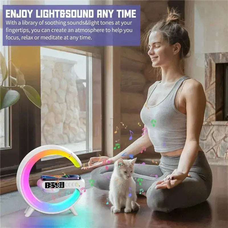 Wireless Charger - 15W Eco Speaker RGB Clock | 2025 - Iron Phoenix GHG