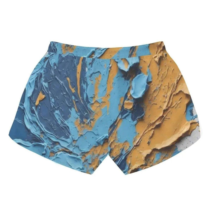 "Cracked Paint" Abstract Athletic Shorts| Iron Phoenix GHG - Iron Phoenix GHG