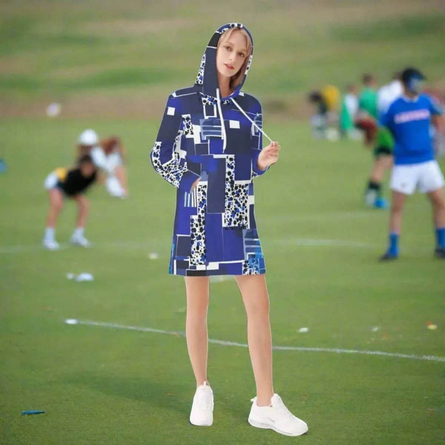 Geometric Print Hoodie Dress (4 Styles)| Iron Phoenix GHG - Iron Phoenix GHG