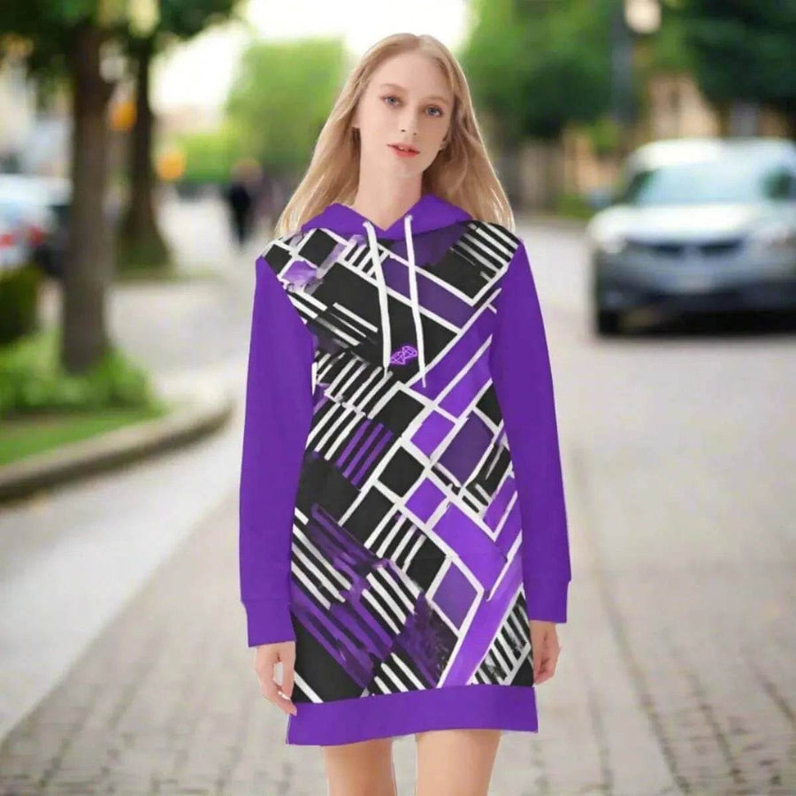 Geometric Print Hoodie Dress (4 Styles)| Iron Phoenix GHG - Iron Phoenix GHG