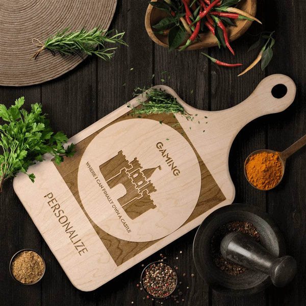 Wood Cutting Board, Castle Gaming, Eco-Friendly Style - Iron Phoenix GHG